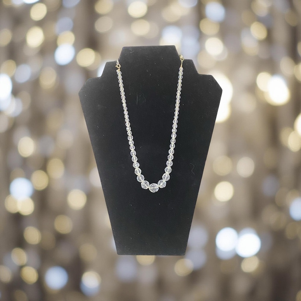 Elegant Crystal graduated Beaded Necklace